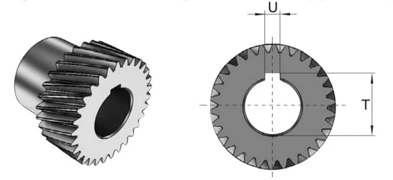 milled helical gear drawing 1